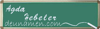 Agda Hebeler Visitenkarte